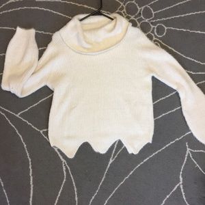 Balloon sleeve turtleneck